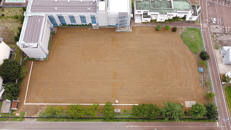 新潟県上越市の板倉小学校グラウンド工事が完成しました 日本体育施設株式会社