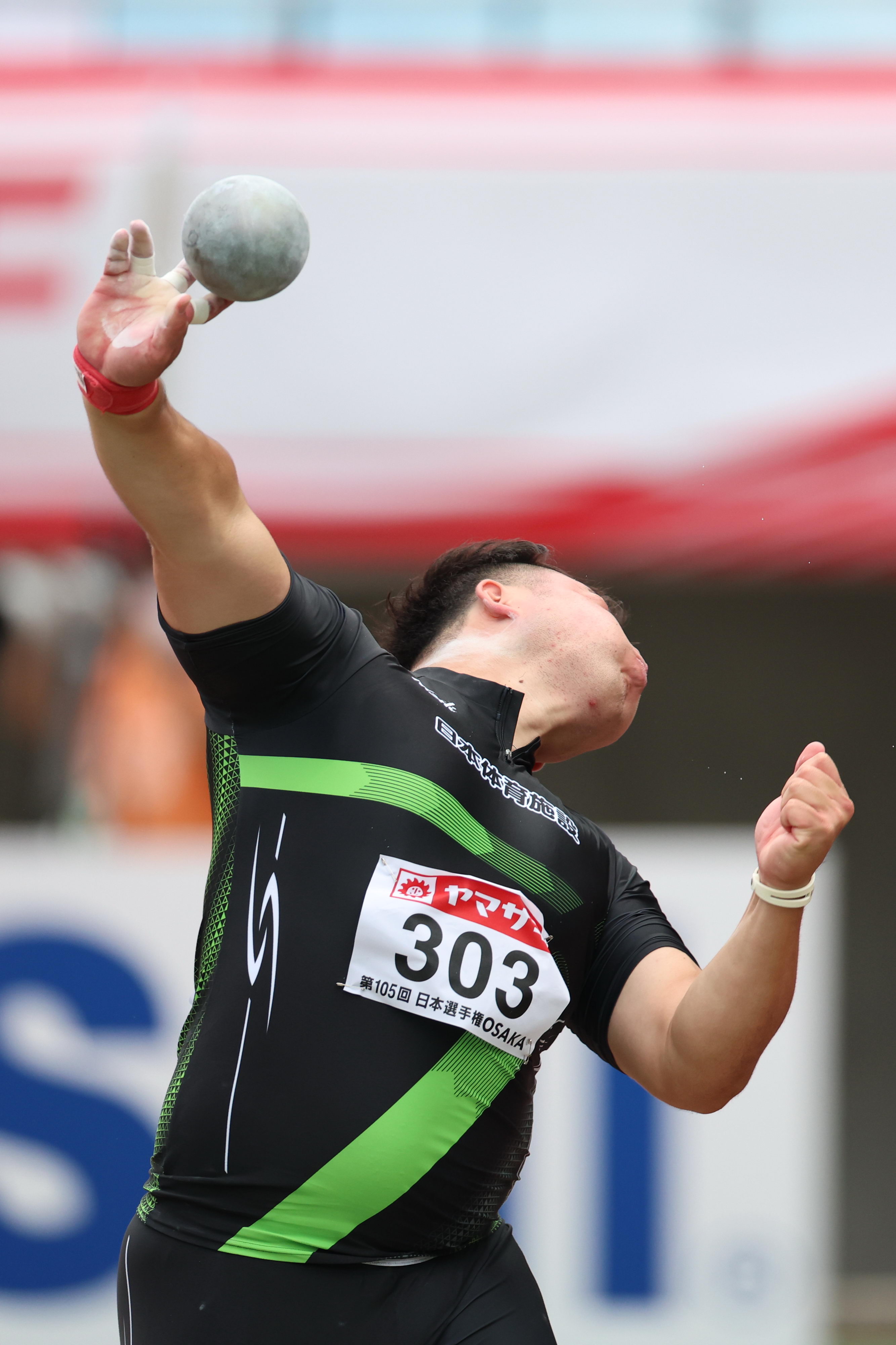 第105回日本陸上競技選手権大会の村上輝選手の様子