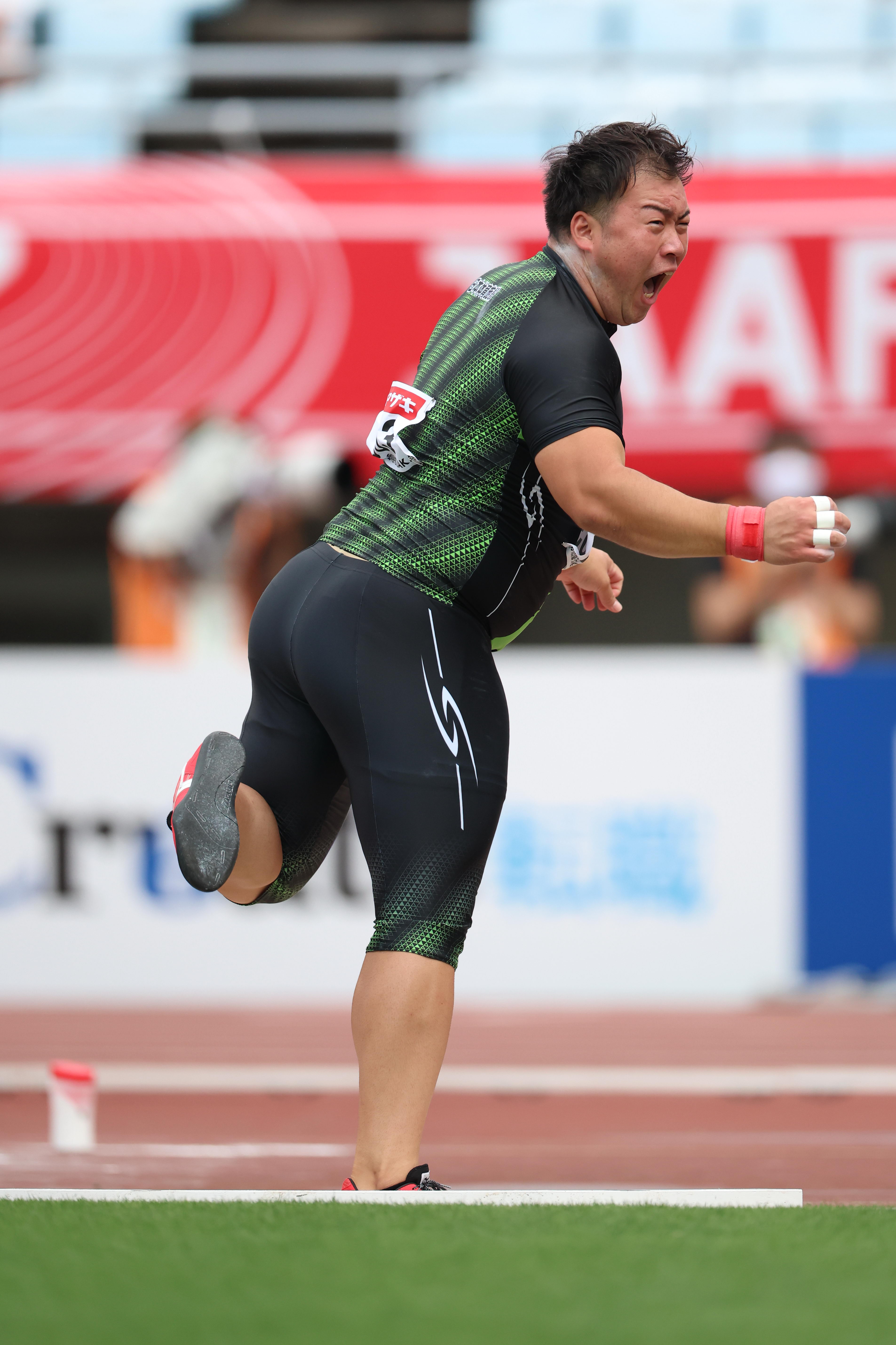 第105回日本陸上競技選手権大会の村上輝選手の様子