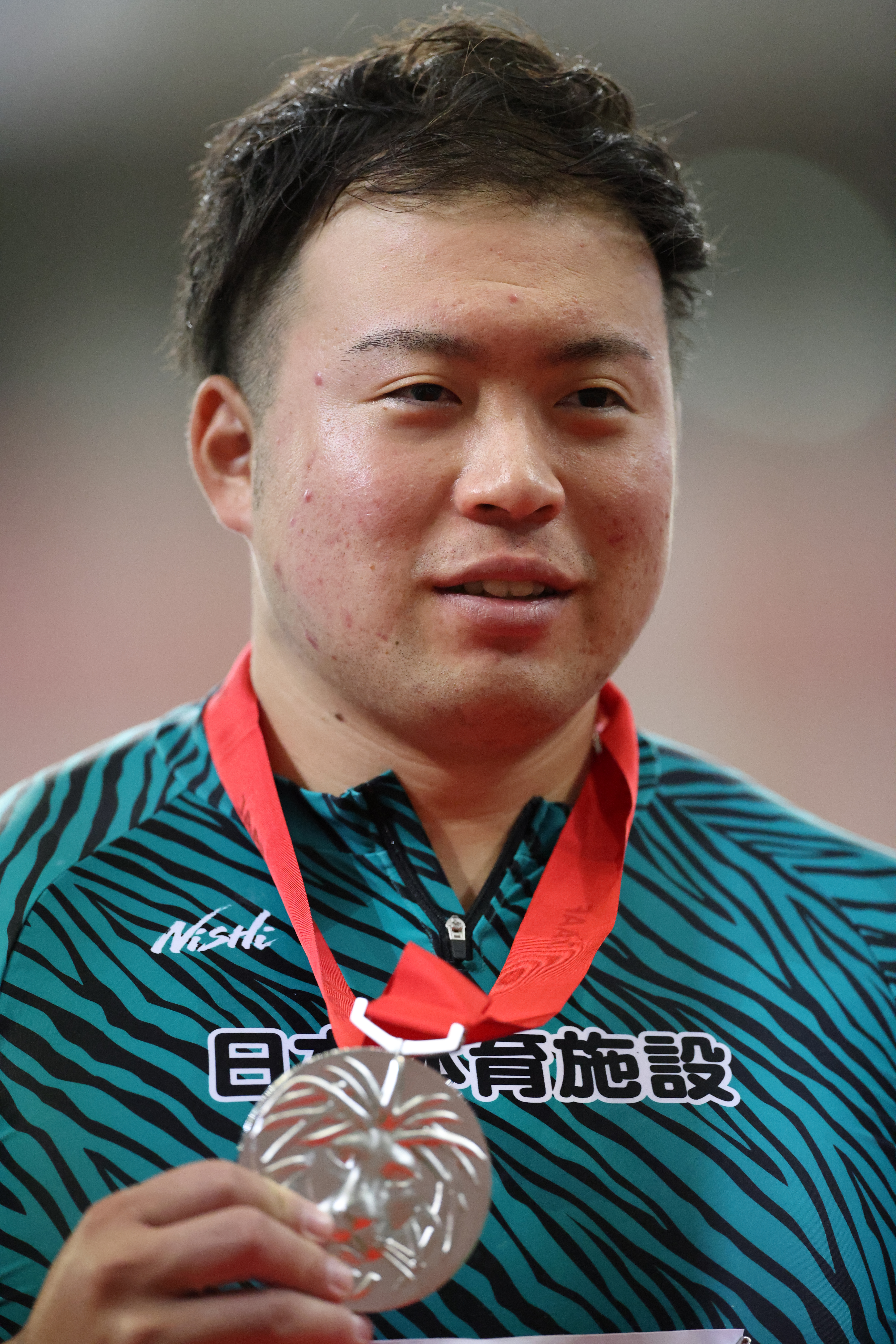 第104回日本陸上競技選手権大会の村上輝選手の様子