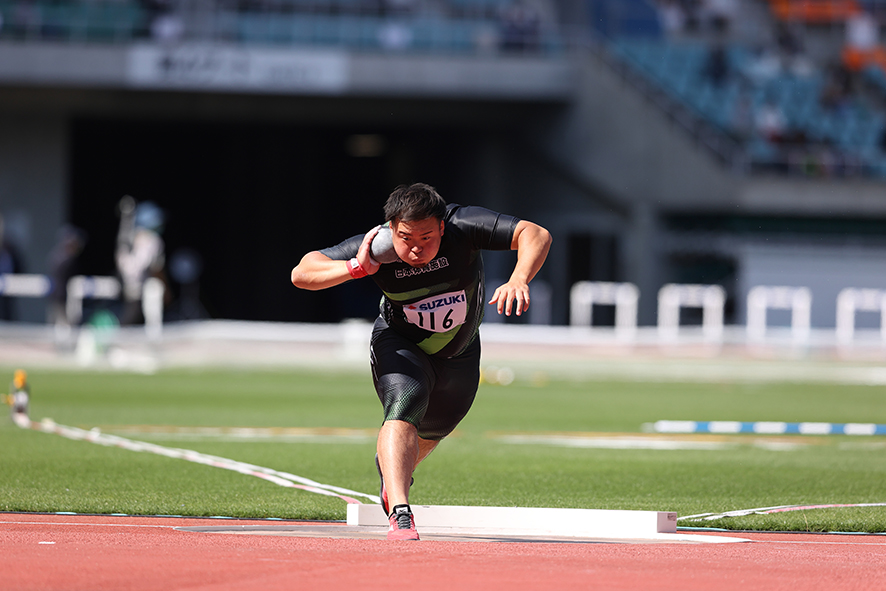 第36回静岡国際陸上競技大会の村上輝選手の様子