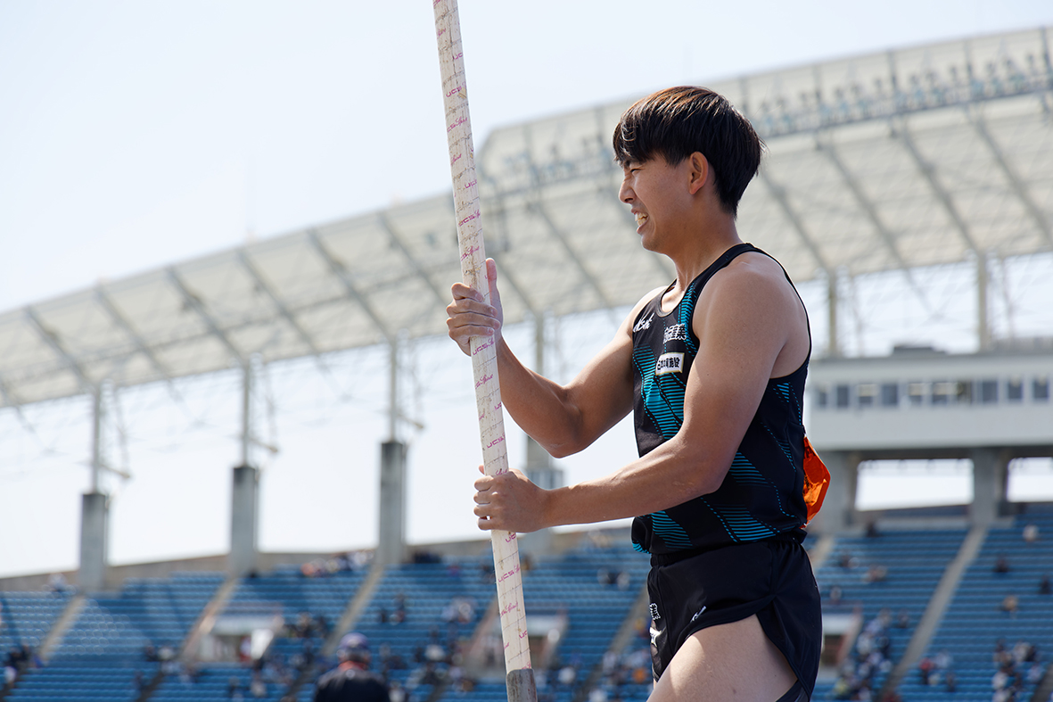 日本グランプリシリーズ 2025水戸招待陸上の竹川倖生選手の様子