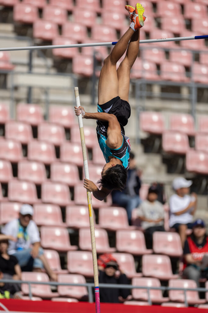 第108回日本陸上競技選手権大会の竹川倖生選手の様子