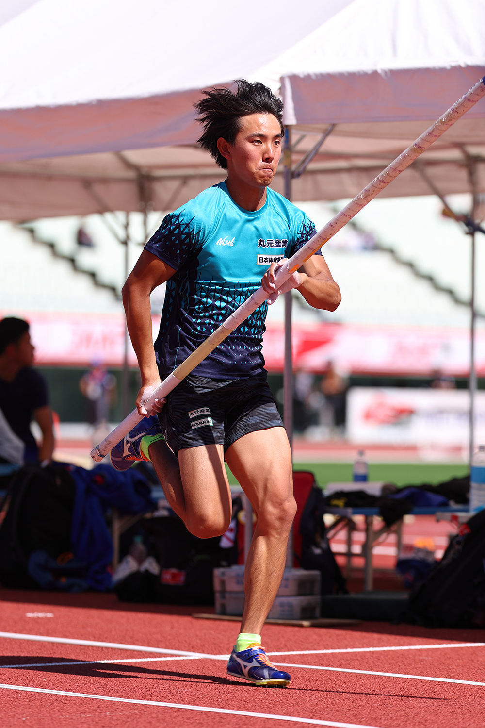 第107回日本陸上競技選手権大会の竹川倖生選手の様子