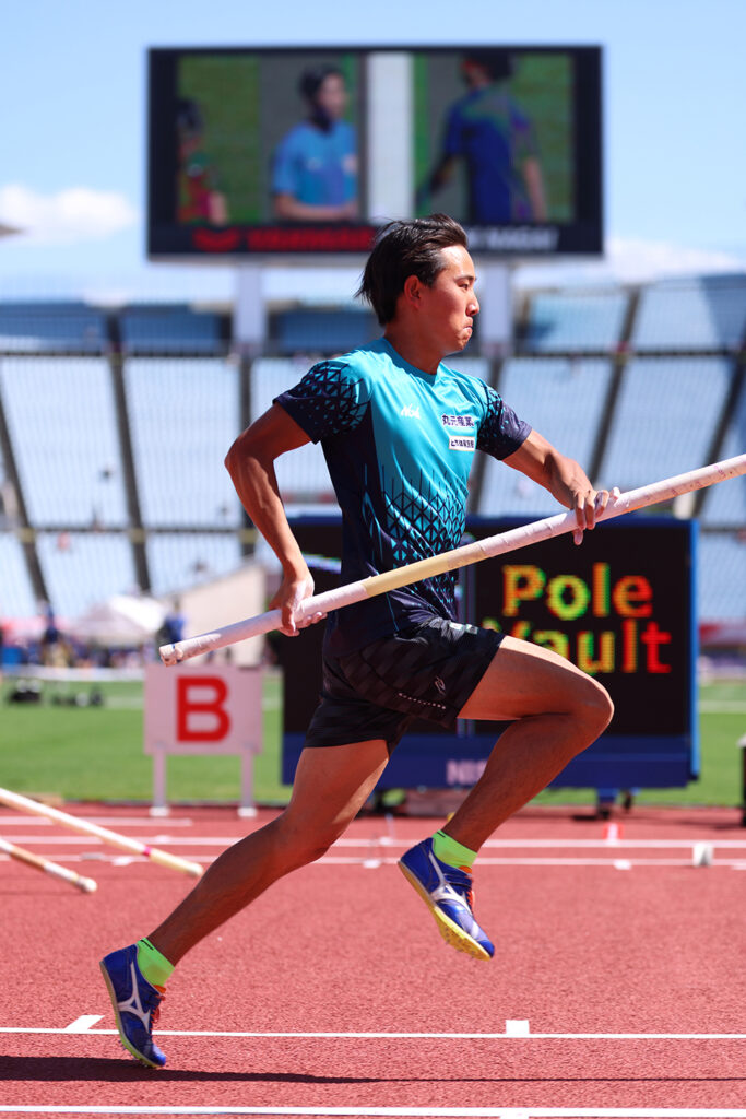 第107回日本陸上競技選手権大会の竹川倖生選手の様子