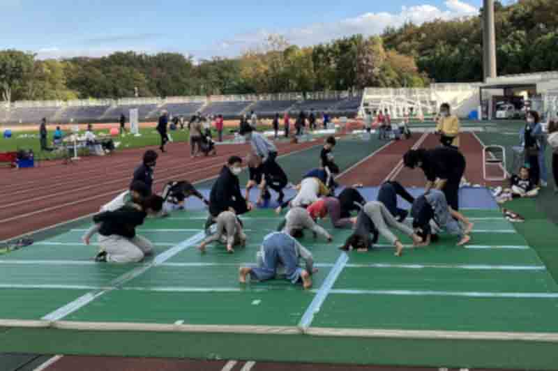 野津田公園 レスリング教室の様子