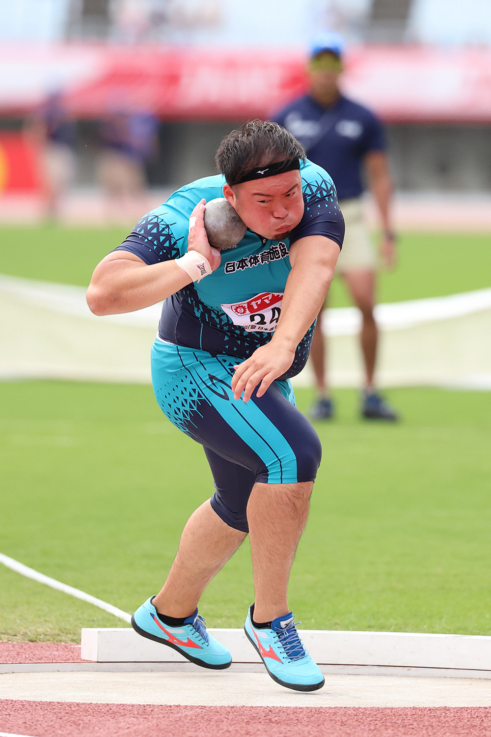 第107回日本陸上競技選手権大会の村上輝選手の様子