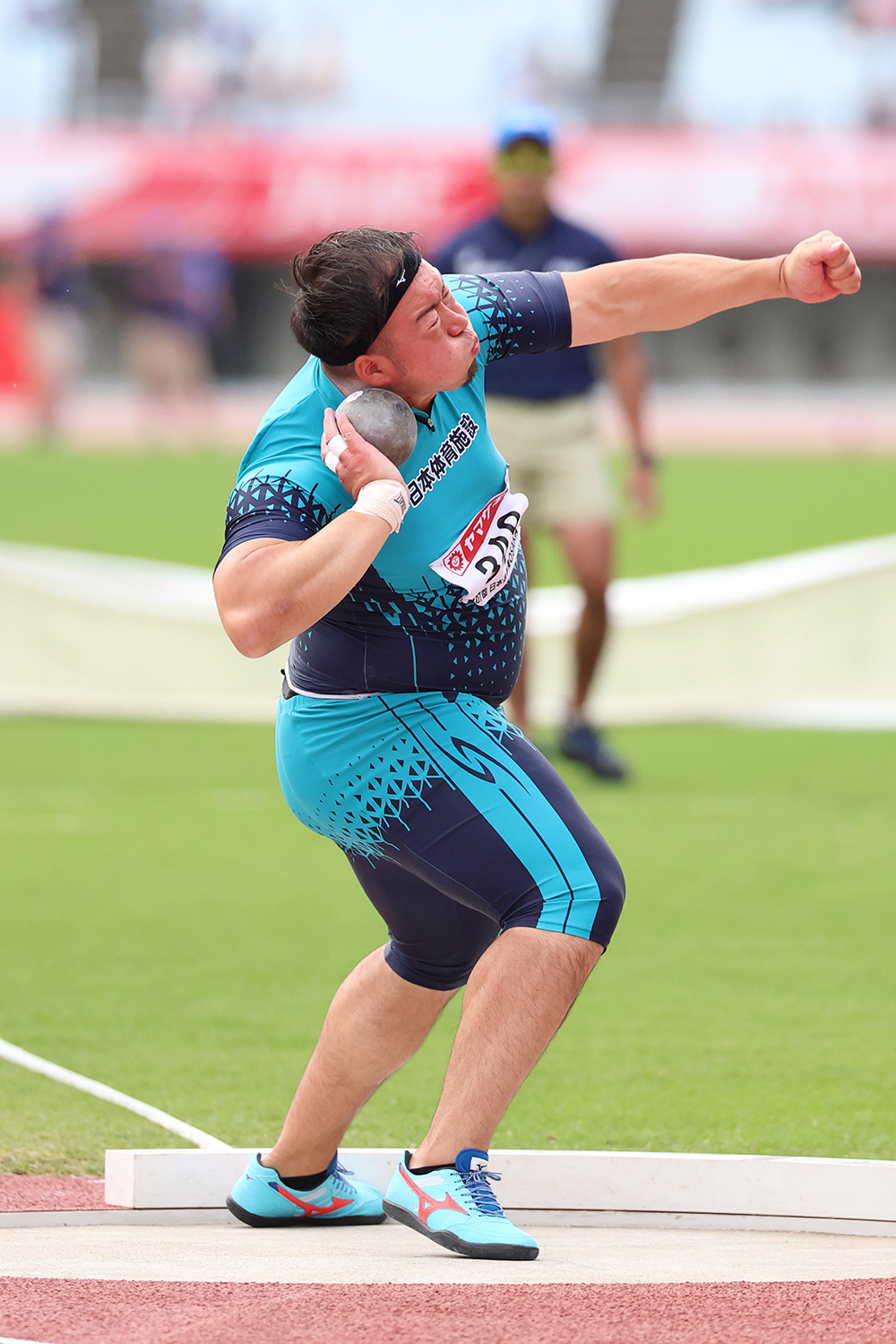 第107回日本陸上競技選手権大会の村上輝選手の様子