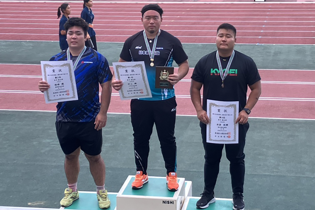 第67回東海陸上競技選手権大会 男子砲丸投で優勝した村上輝選手
