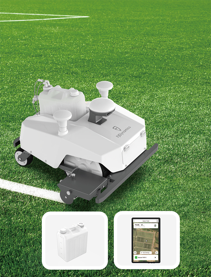軽量でポータブルなラインマーキングロボットのイメージ