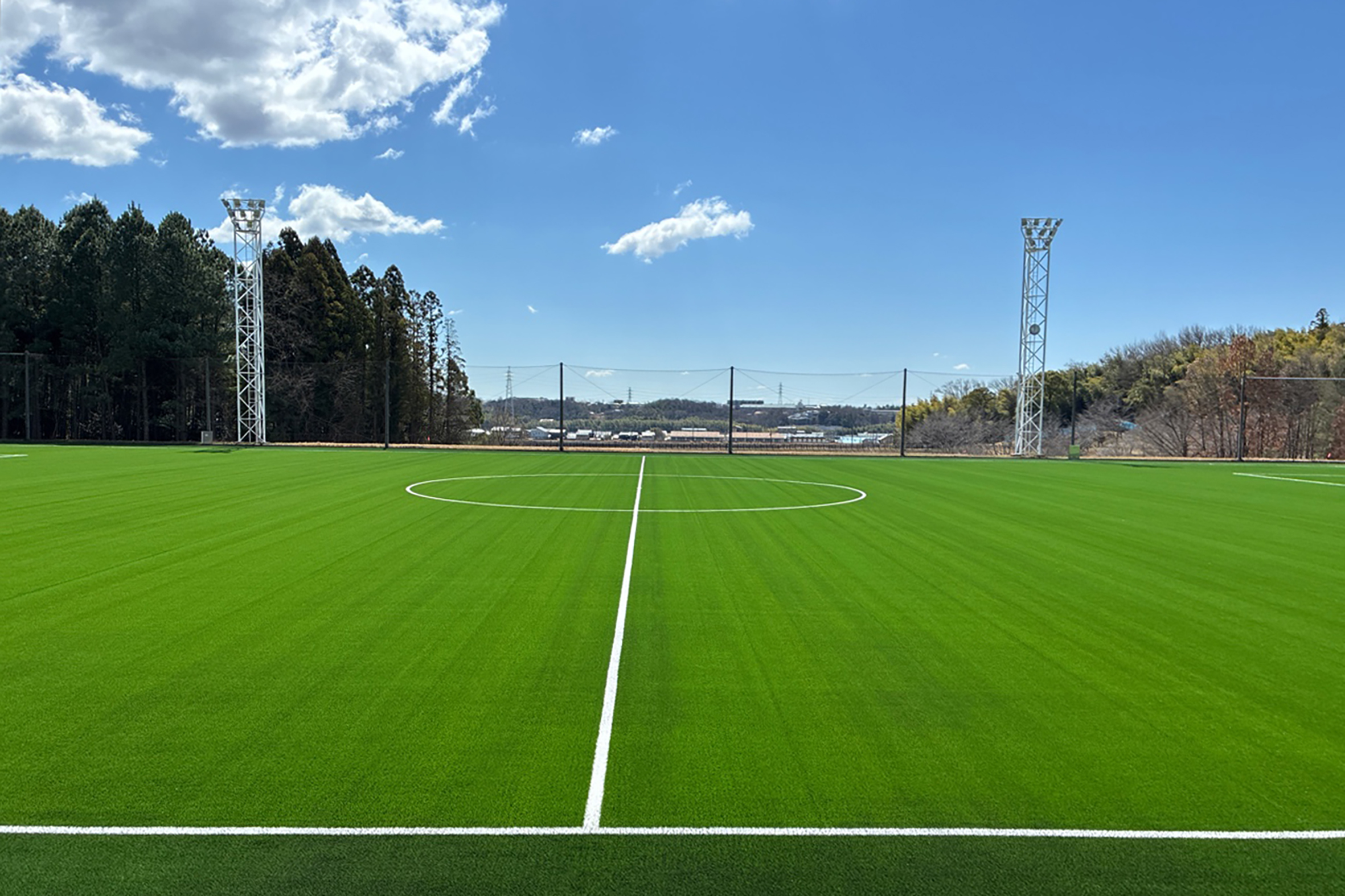 サッカーピッチセンターライン
